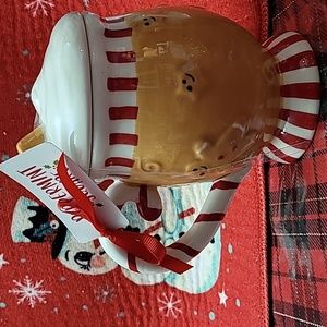 Peppermint Square Arlington Designs  Gingerbread mug with lid